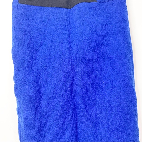 Vintage Louis Féraud Blue Black Skirt Suit Size 12 - Picture 11 of 13